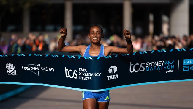 Workenesh Edesa Gurmesa triumphed in the women's field last year. Picture: Sydney Marathon