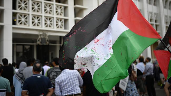 Hundreds of Territorians attended a protest outside of NT parliament on Friday October 27 calling for a ceasefire in the Gaza conflict.