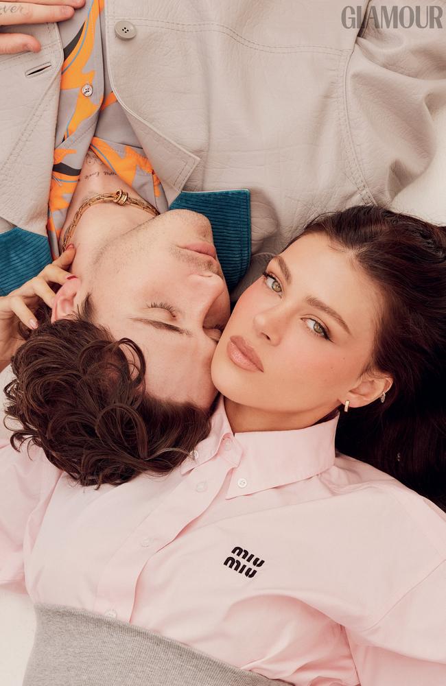 Brooklyn Beckham and Nicola Peltz reflected on the “intense” wedding planning process that allegedly resulted in a family feud. Picture: The Morelli Brothers/Glamour Germany