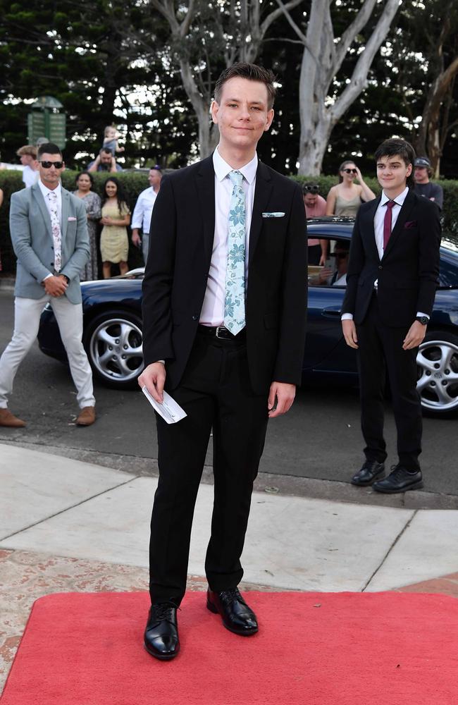 Ewan Millikan at Centenary Heights State High School formal. Picture; Patrick Woods.