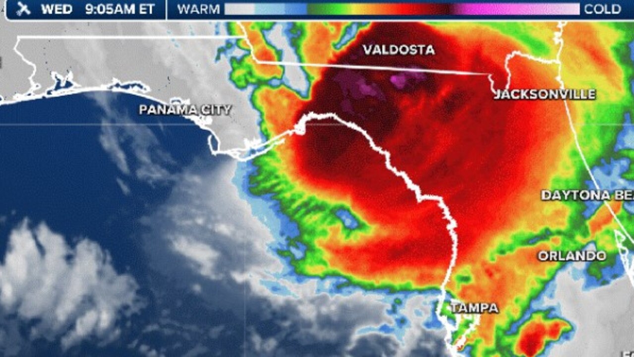 Idalia’s progress at 9am Florida time. Picture: Fox News.
