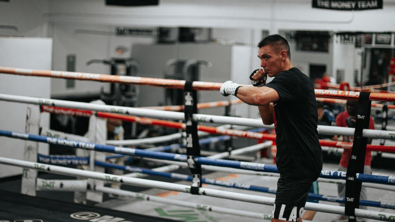 Tim Tszyu trains in Las Vegas before relocating to the colder climate of Minneapolis. Picture: No Limit Boxing