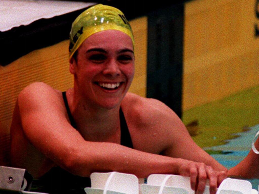 Samantha Riley wins gold in the 200m breaststroke at the 1994 Commonwealth Games. Picture: Supplied