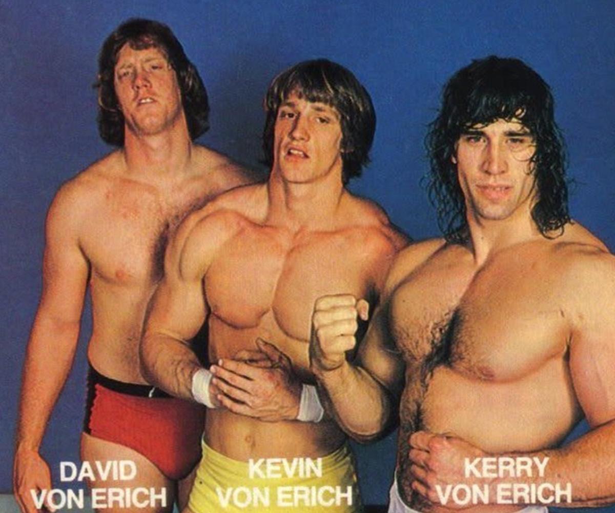 Three of the Von Erich brothers. Picture: Kevin Von Erich/Facebook