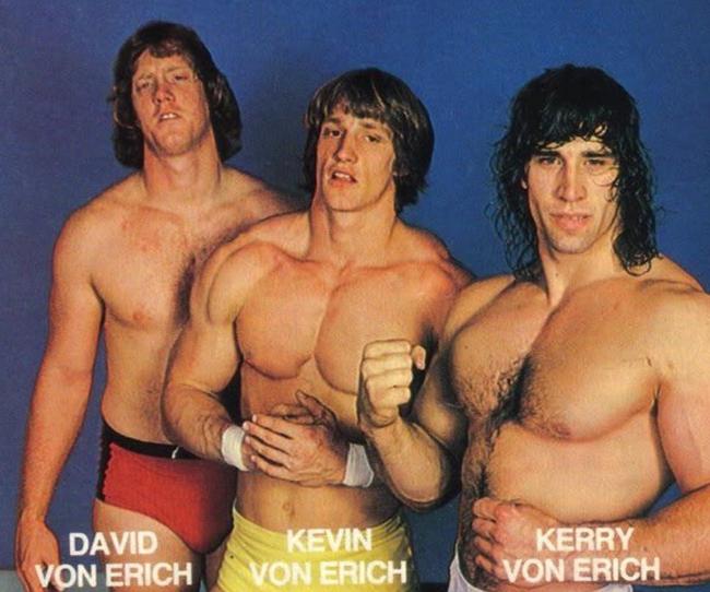 Three of the Von Erich brothers. Picture: Kevin Von Erich/Facebook