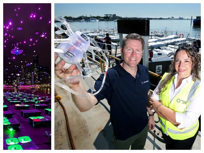 Drones lit up the skies for this year's Brisbane Festival.