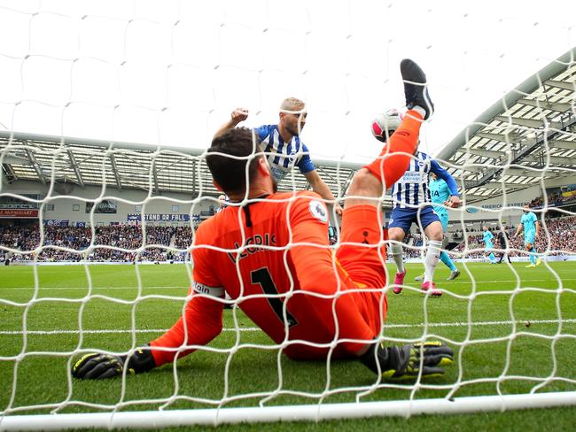 The sickening injury. Picture: Bryn Lennon/Getty