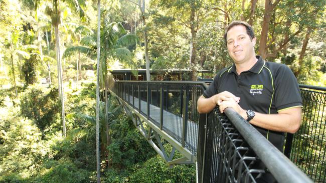 Nick Moore at the Tamborine Rainforest SkyWalk. Picture Mike Batterham