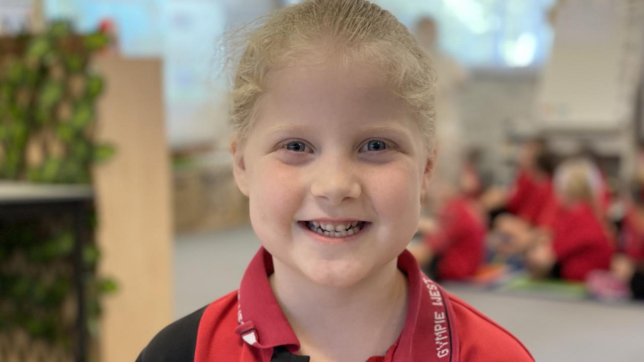 Alyana Amos – Gympie West State School prep students on first day, Monday January 22, 2024.