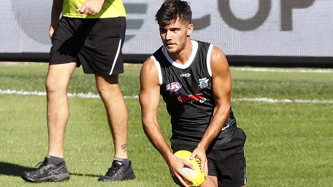 Riley Bonner at Port Adelaide training. Picture: Sarah Reed