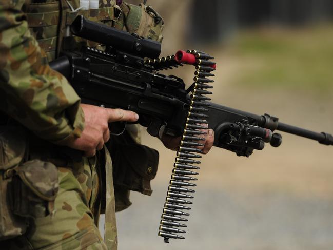 Aussie soldiers might have to return to using pencils and paper in place of a battle management system computer during the upcoming Exercise TS21 if allegations about a security breach in some defence technology are confirmed. Picture: Ian Hitchcock/Getty Images