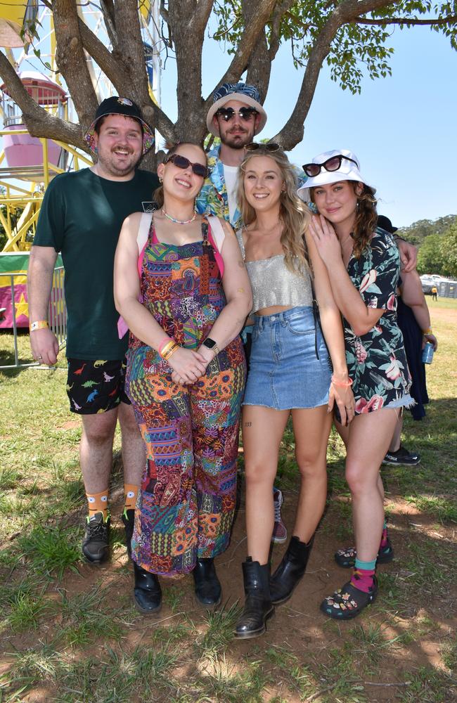 Jackson, Tara, Brooke, Alistair and Lauren at the Big Pineapple Music Festival 2024.