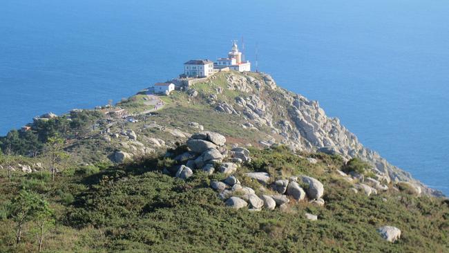 The chapel perched on Cape Fisterra in Portugal.