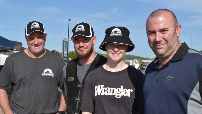 Mick Burgess, Luke Coletti, Lillyann Burgess and Patrick Borg, of Mackay, at the Mackay Black Dog Ride 2022, Sunday, March 20, 2022. Picture: Tara Miko