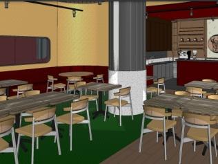 Hunter and Barrel artist's impressions show how the restaurant at Parramatta could look.