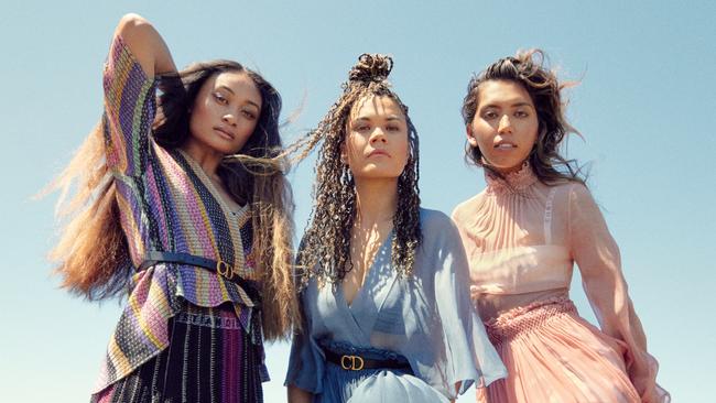 Elandrah Eramiha, Akina Edmonds and Chloe Zuel. Picture: Charles Dennington