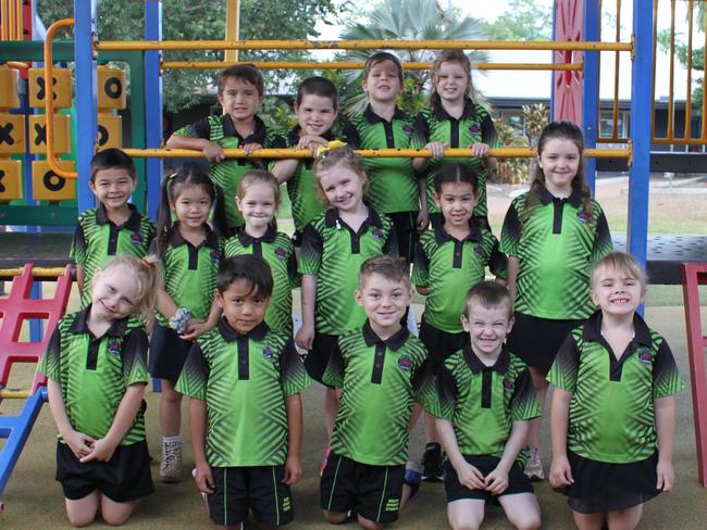 BERRY SPRINGS PRIMARY SCHOOL: TRANSITION T/1 LESLIE. BACK ROW (L-R): Ace Taare-Kowhai, Western Rolls, Cameron Murray, Imogen Dougall. MIDDLE ROW (L-R): Jett Jones, Aliah Lu, Emily Reardon, Chloe Murtagh, Gabrielle Garrick, Bonnie Hunt. FRONT ROW (L-R): Ariya Robinson, Jed Taare-Kowhai, William Wittmer, Weston Collings, Mackenzie Guy. ABSENT: Annaliese Martin, Blake Mahoney, Lachlan Ericson