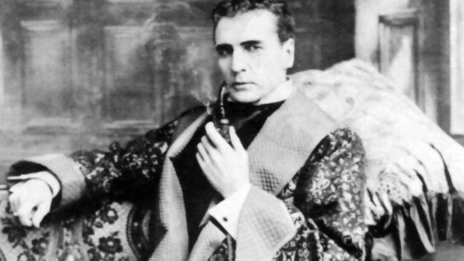 William Gillette in costume as Sherlock Holmes in the 1890s stage production.