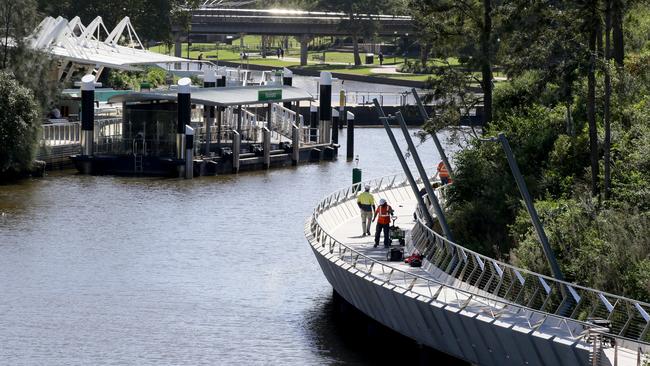 The boardwalk a day before it opened. Picture: Jonathan Ng