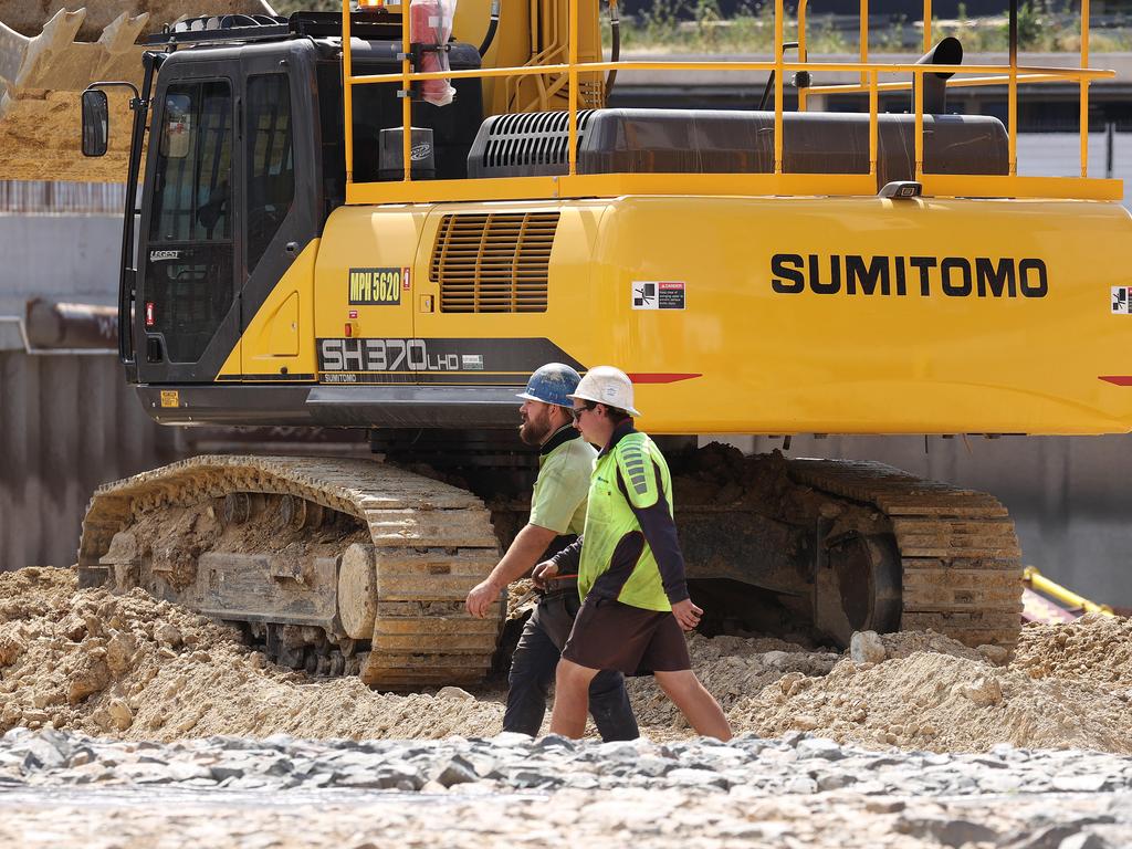 CFMEU workers. Picture: Liam Kidston