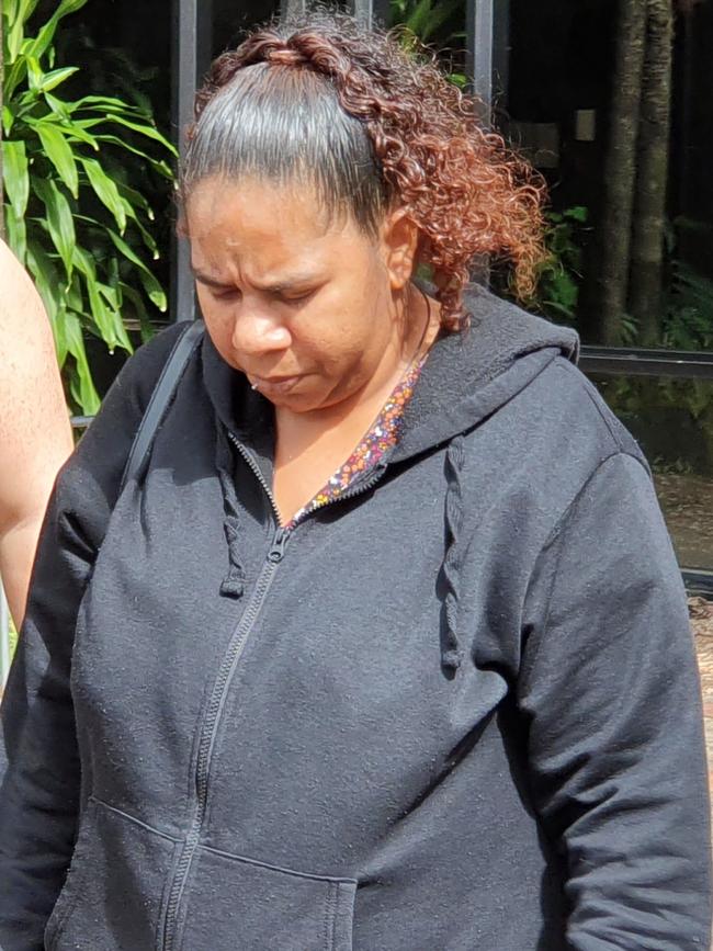 Synoa Tabuai leaves court after giving evidence at a coronial inquest into her son's death on Wednesday, June 8.