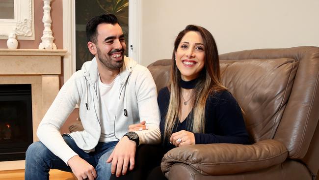 Michael Mittiga and Nazanin Raad bought a home in Leppington. Picture: Toby Zerna