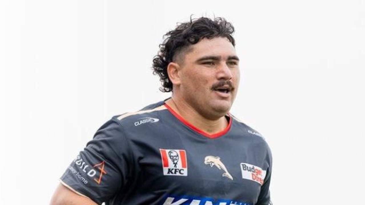 Dolphins' cult hero Valynce Te Whare has been sent to boot camp in a desperate bid to save his NRL career. Picture: Instagram