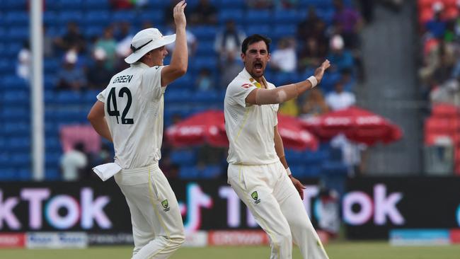 Mitchell Starc continues to climb Australia’s fast bowling ranks. Picture: AFP Images