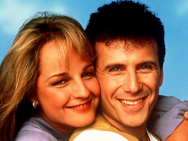 Not mad about Leno … Actor Helen Hunt with her co-star Paul Reiser.