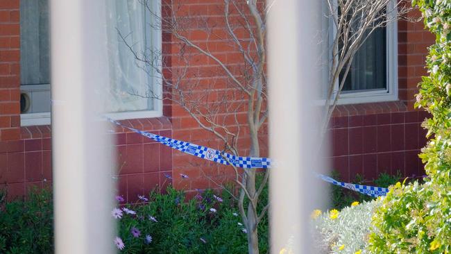 Police tape at Tannoch Brae Aged Care where a resident was allegedly sexually assaulted. Picture: Mark Wilson