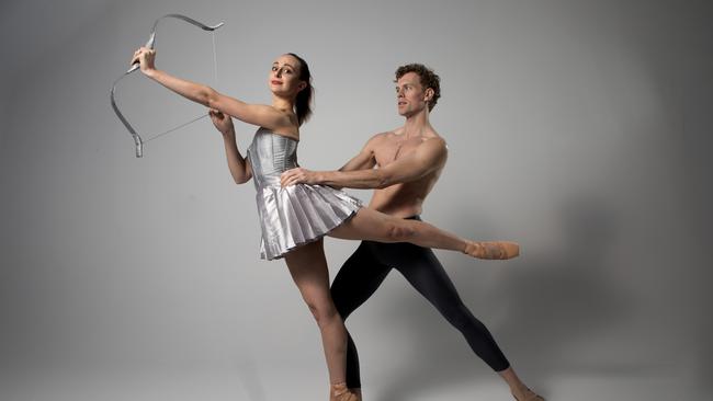 Dimity Azoury and Adam Bull, in Australian choreographer Stanton Welch’s production of <i>Sylvia</i>. Picture: Chris Pavlich