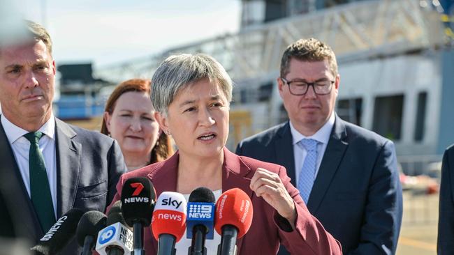 Foreign Minister Penny Wong in Adelaide on Wednesday. Picture: Brenton Edwards