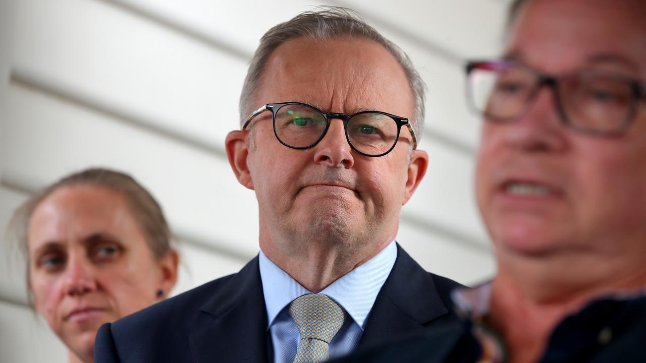 abor leader Anthony Albanese visits Longford Medical Centre in Longford, Tasmania on day two of the federal election campaign with Senator Katy Gallagher, Member for Lyons Brian Mitchell and Senator Carol Brown. Picture: Toby Zerna