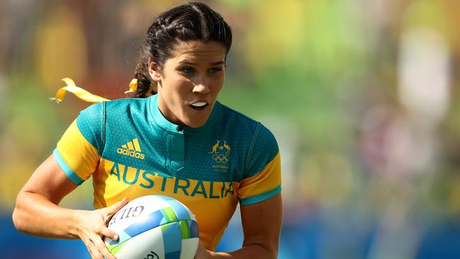 Charlotte Caslick of Australia runs at the Rio 2016 Olympic Games.