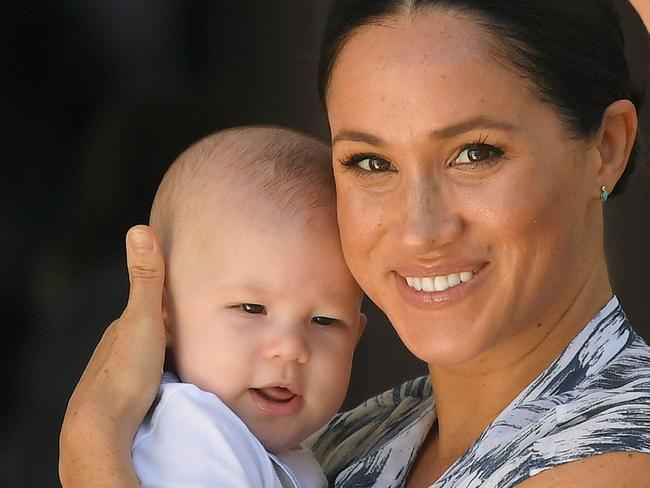 FILE - FEBRUARY 14: Megan, Duchess of Sussex and Prince Harry, Duke of Sussex are expecting their second child together. CAPE TOWN, SOUTH AFRICA - SEPTEMBER 25: Prince Harry, Duke of Sussex and Meghan, Duchess of Sussex and their baby son Archie Mountbatten-Windsor at a meeting with Archbishop Desmond Tutu at the Desmond & Leah Tutu Legacy Foundation during their royal tour of South Africa on September 25, 2019 in Cape Town, South Africa. (Photo by Toby Melville - Pool/Getty Images)