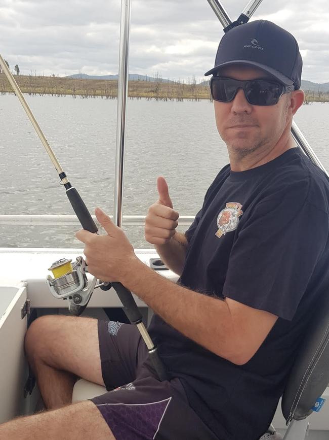 Steven Ball enjoying a spot of fishing in late November last year.