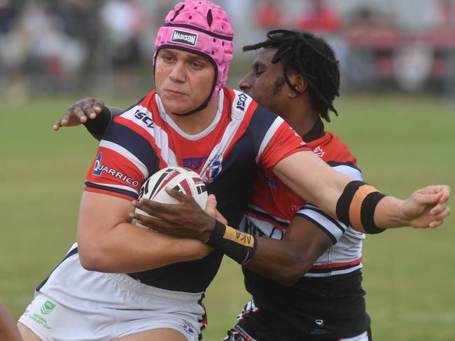 Kirwan State High School hosts St Patrick's College, Mackay, in round 1 of the 2025 Aaron Payne Cup. Picture: Evan Morgan