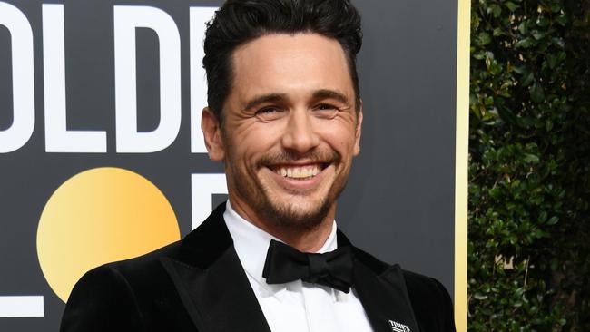 (FILES) This file photo taken on January 7, 2018 shows actor James Franco arriving for the 75th Golden Globe Awards in Beverly Hills, California. Five women have publicly accused Hollywood star James Franco of sexually inappropriate behavior, The Los Angeles Times reported on January 11, 2018, just days after the actor triumphed at the Golden Globes. The paper published allegations by four former students at the film school Franco founded who accused him of exploitative behavior including during nude scenes. A fifth woman accused Franco of pressuring her into performing fellatio while the pair were in a relationship two years ago.The 39-year-old actor and his lawyers have denied the accusations.  / AFP PHOTO / VALERIE MACON