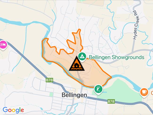 NSW floods: Suburbs at risk. Picture: Hazards Near Me NSW