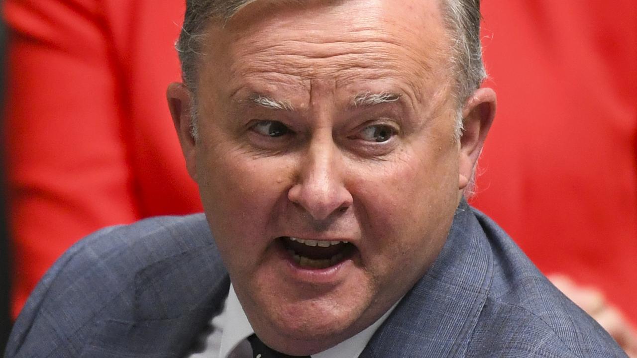 Opposition Leader Anthony Albanese didn’t mention Adem Somyurek in the marathon ALP caucus meeting. Picture: Lukas Coch/AAP