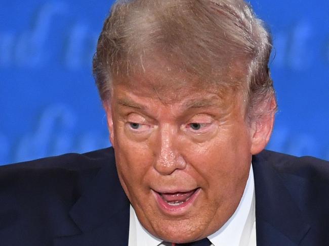 US President Donald Trump speaks during the first presidential debate at Case Western Reserve University and Cleveland Clinic in Cleveland, Ohio, on September 29, 2020. (Photo by SAUL LOEB / AFP)