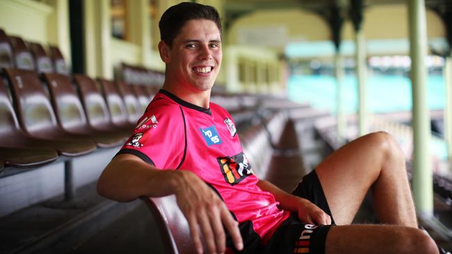 Sydney Sixers players Ben Dwarshuis after being announced in the Australian Twenty20 squad. Picture. Phil Hillyard