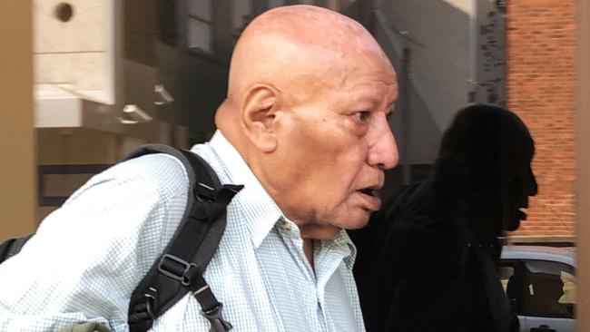 Erone Kitione leaves Parramatta Local Court after being charged with common assault after an incident at a Merrylands carpark. Picture: Joanne Vella