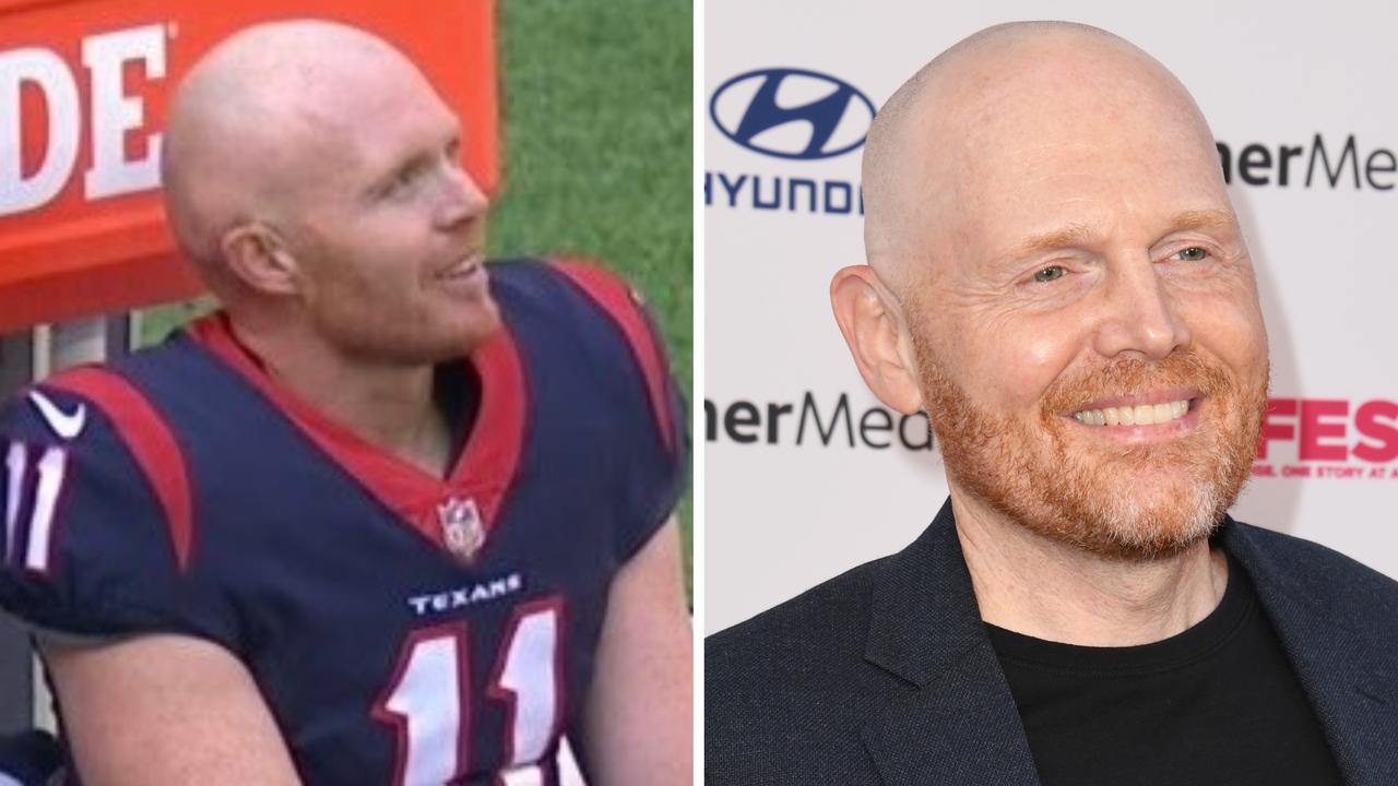Bill Burr in action for the Texans and Cam Johnston on the red carpet. Hang on...
