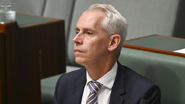 Immigration Minister Andrew Giles faced a barrage of questions from the Coalition on Tuesday. Picture: NewsWire / Martin Ollman