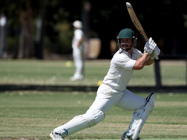 Oh no: Brighton Union’s Darian Kuzma looks behind to see he’s caught in the slips.