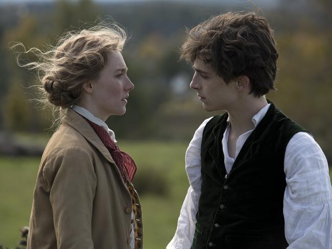 Saoirse Ronan Timothee Chalamet in a scene from Little Women. Picture: Sony Pictures via AP