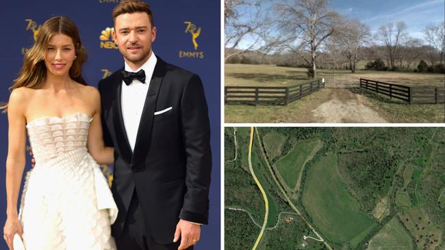 Justin Timberlake has offloaded his sprawling 127-acre Tennessee property for a cool $8 million just weeks before his DWI arrest. (Photo by Matt Winkelmeyer/Getty Images/Google Maps)