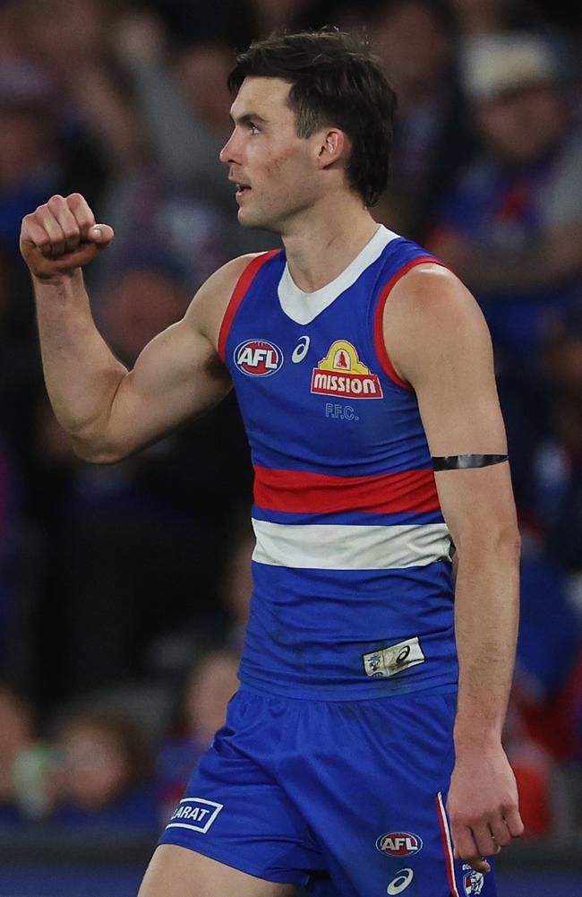 Sam Darcy kicked seven goals on Sunday. Picture: Daniel Pockett/Getty Images.