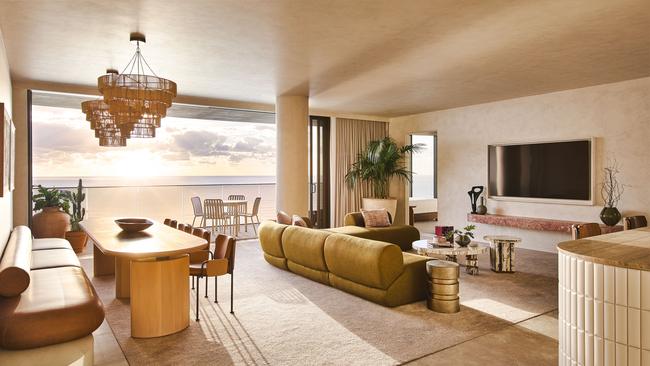 Inside a room at Mondrian Gold Coast. Picture: Justin Nicholas